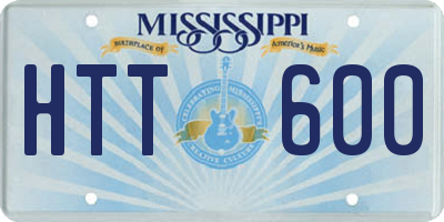 MS license plate HTT600