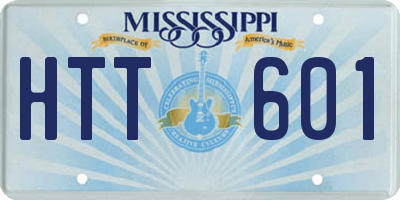 MS license plate HTT601