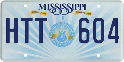 MS license plate HTT604