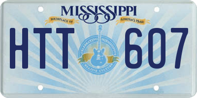MS license plate HTT607