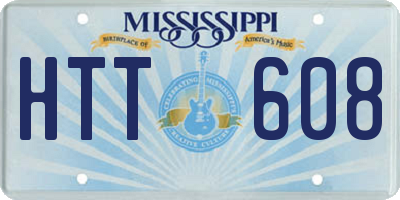 MS license plate HTT608