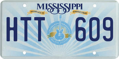 MS license plate HTT609