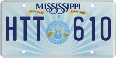 MS license plate HTT610