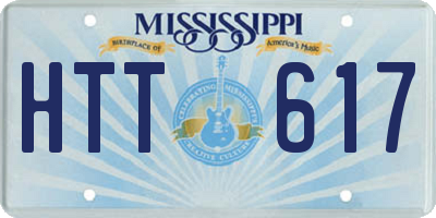 MS license plate HTT617