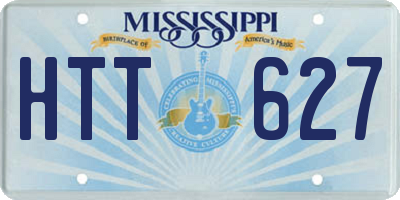 MS license plate HTT627
