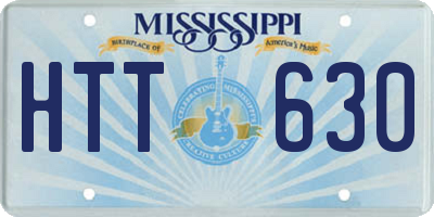 MS license plate HTT630