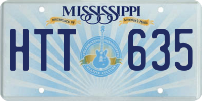 MS license plate HTT635