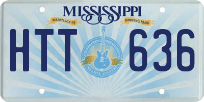 MS license plate HTT636