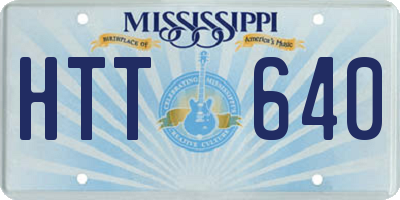 MS license plate HTT640