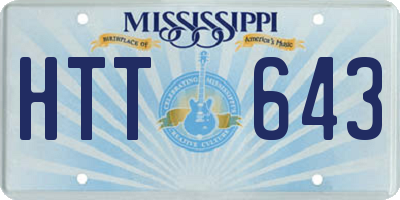 MS license plate HTT643