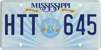 MS license plate HTT645