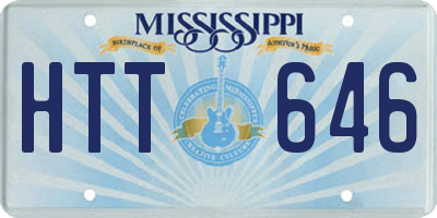 MS license plate HTT646