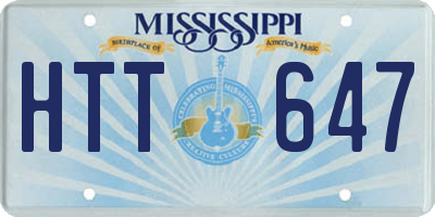 MS license plate HTT647