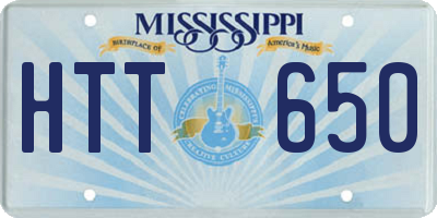 MS license plate HTT650