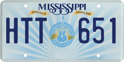 MS license plate HTT651