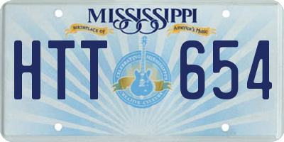MS license plate HTT654