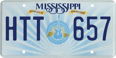 MS license plate HTT657