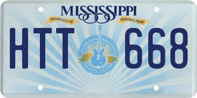 MS license plate HTT668