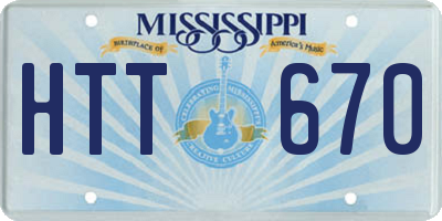 MS license plate HTT670
