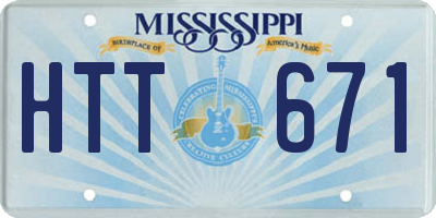 MS license plate HTT671
