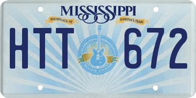 MS license plate HTT672