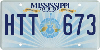 MS license plate HTT673
