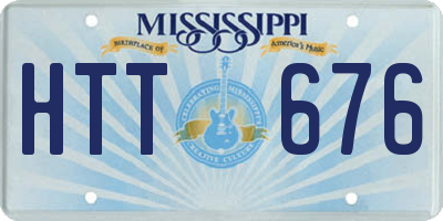MS license plate HTT676