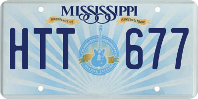 MS license plate HTT677