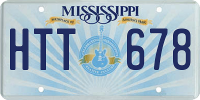 MS license plate HTT678