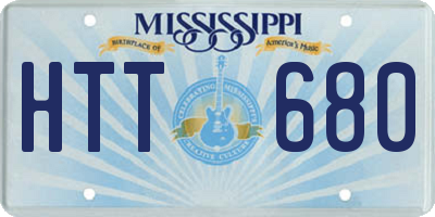 MS license plate HTT680