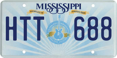 MS license plate HTT688