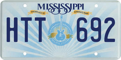 MS license plate HTT692