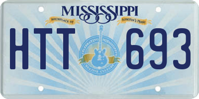 MS license plate HTT693