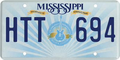 MS license plate HTT694