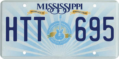 MS license plate HTT695