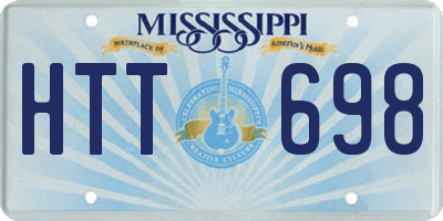MS license plate HTT698