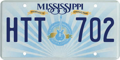 MS license plate HTT702