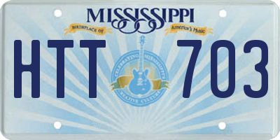 MS license plate HTT703