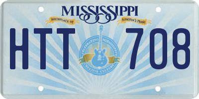MS license plate HTT708