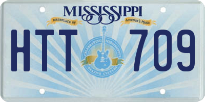 MS license plate HTT709