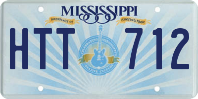 MS license plate HTT712