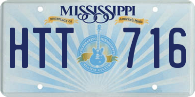 MS license plate HTT716