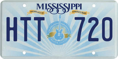 MS license plate HTT720