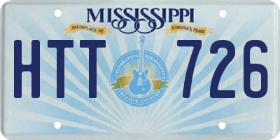 MS license plate HTT726