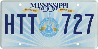 MS license plate HTT727
