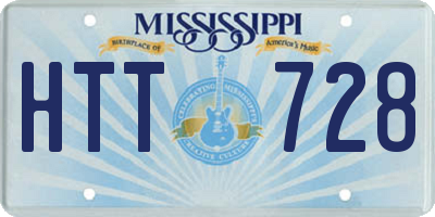 MS license plate HTT728