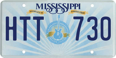 MS license plate HTT730