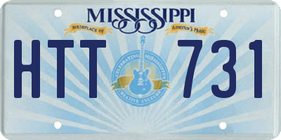 MS license plate HTT731