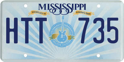 MS license plate HTT735