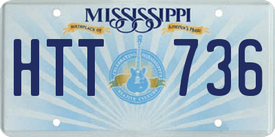MS license plate HTT736